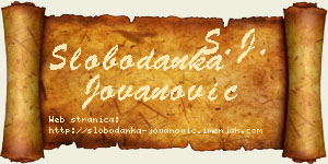 Slobodanka Jovanović vizit kartica